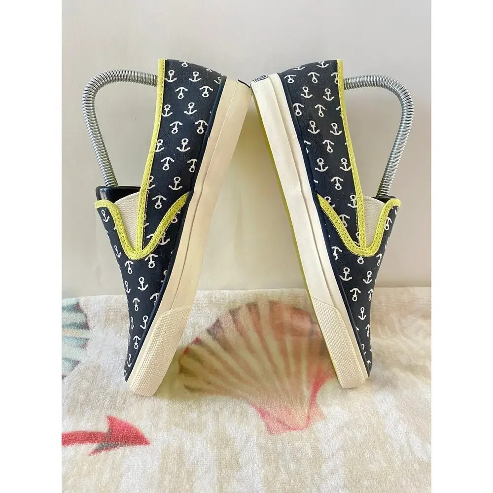 Sperry Spider Women's  Slip On Casual Canvas Blue White Yellow US 9 - Picture 3 of 9